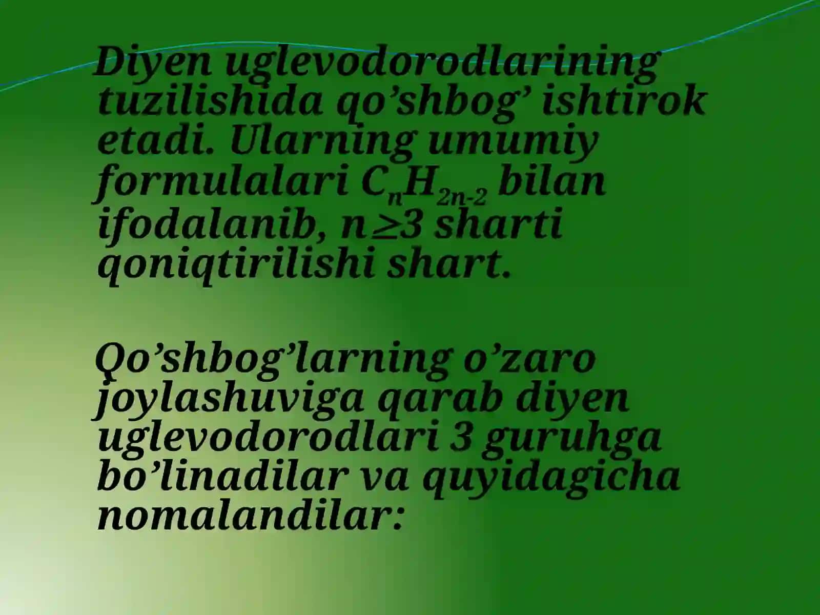 DIYEN UGLEVODORODLAR 3