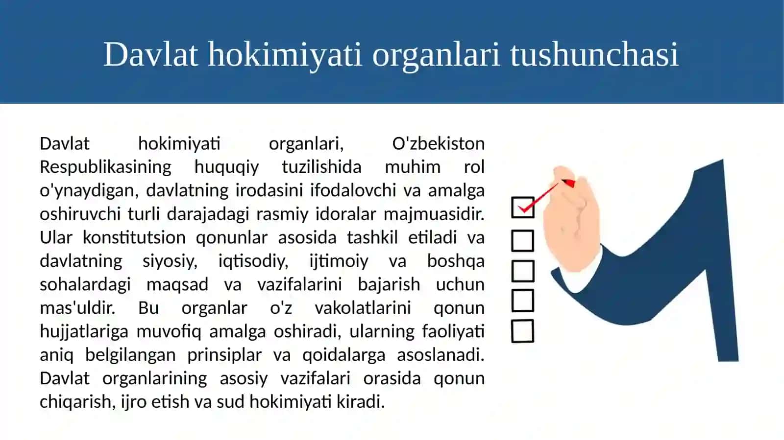 Davlat hokimiyati tizimi va hokimiyatlar bo'linish prinsipi 3