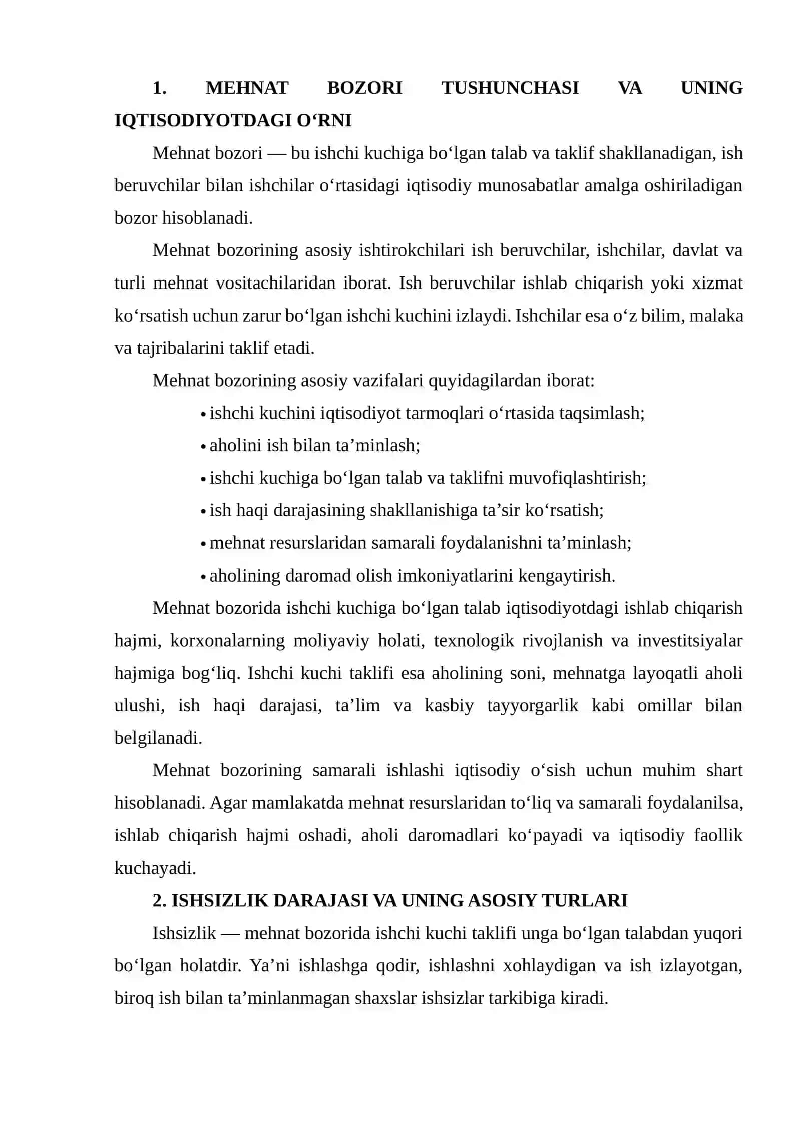 MEHNAT BOZORI HOLATI VA ISHSIZLIK DARAJASINING MAKROIQTISODIY KO‘RSATKICHLARGA TA’SIRINI BAHOLASH 3