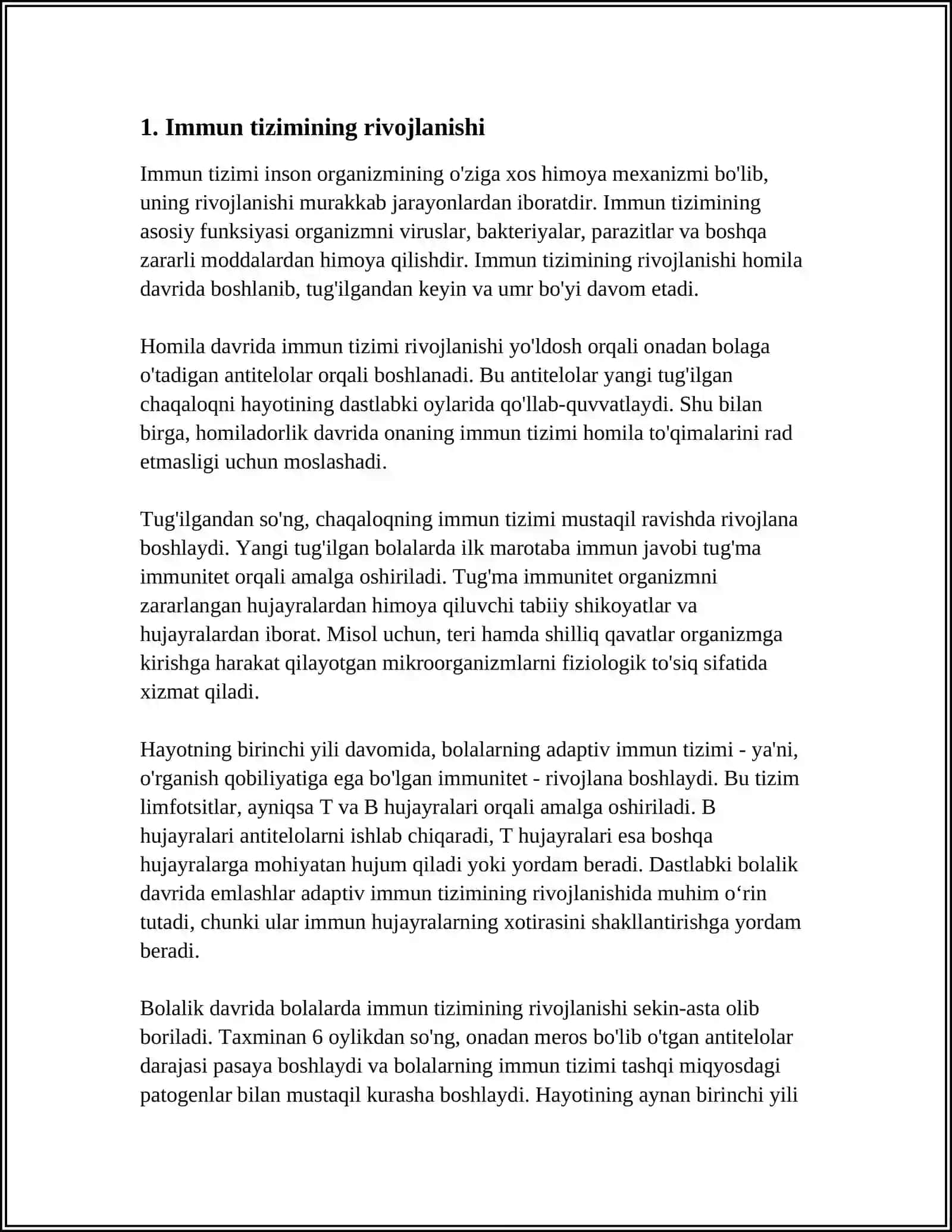 INDIVIDUAL RIVOJLANISH DAVOMIDA IMMUN REAKSIYALARNING SHAKILLANISHI 3