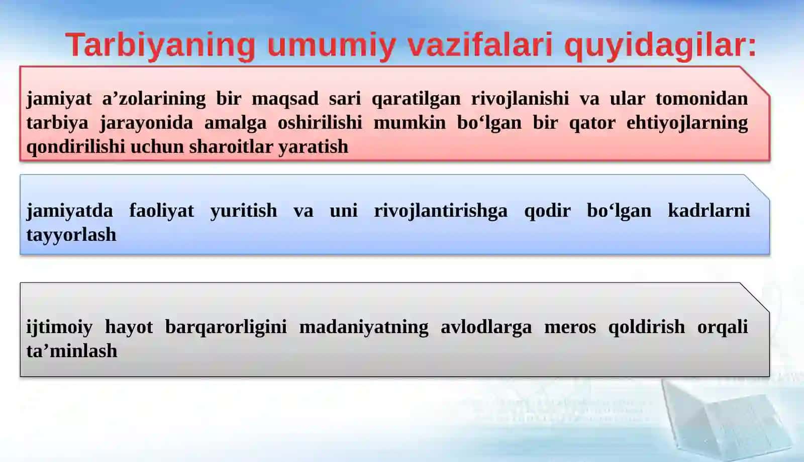 TARBIYACHI SHAXSIDA IJTIMOIY MUNOSABATLARNI RIVOJLANTIRISH METODLARI 3