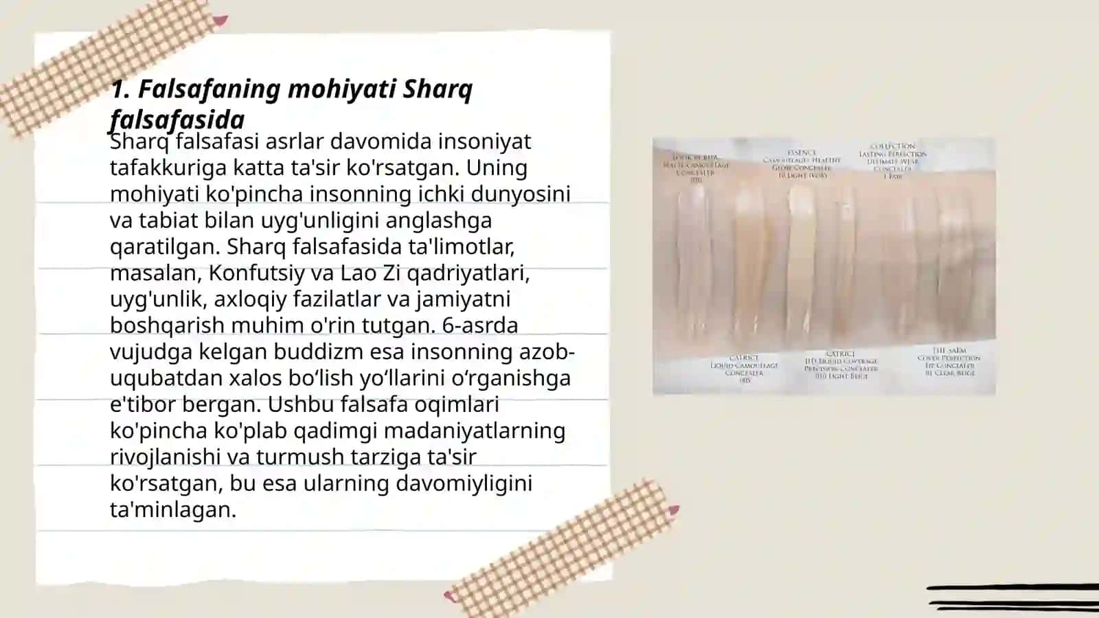 Falsafaning mohiyatiga oid Sharq va G'arb mutafakkirlari ta'riflarini tasniflash 3