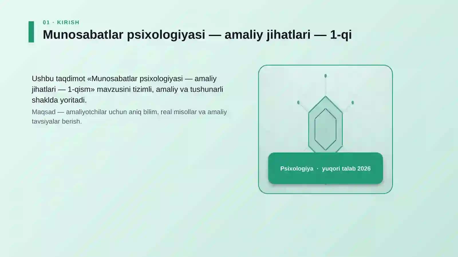 Munosabatlar psixologiyasi — amaliy jihatlari — 1-qism 3