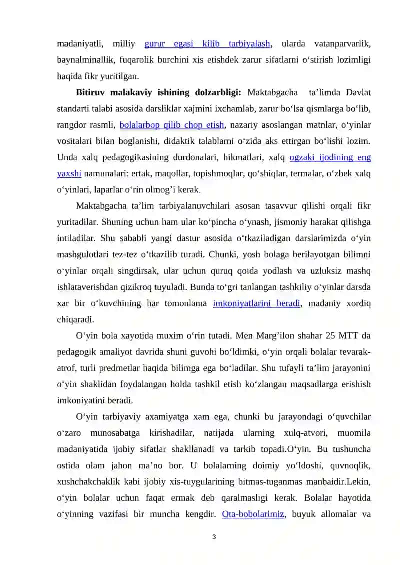MAKTABGACHA YOSHDAGI BOLALAR BILISH JARAYONLARINI RIVOJLANISHIDA MILLIY XALQ O’YINLARINING TA’SIRI 3