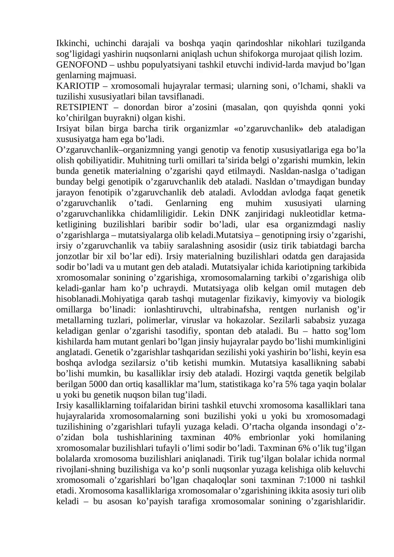 Yaqin qarindоshlar оrasidagi nikоh va nоgirоn bоla tug’ilishi va uni оldini оlish. Doun sindromi 3