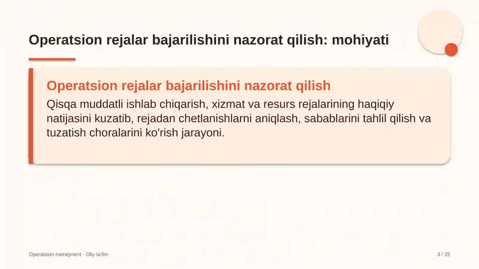 Avtoservis korxonalarida operatsion rejalarni bajarilishini nazorat qilish 3