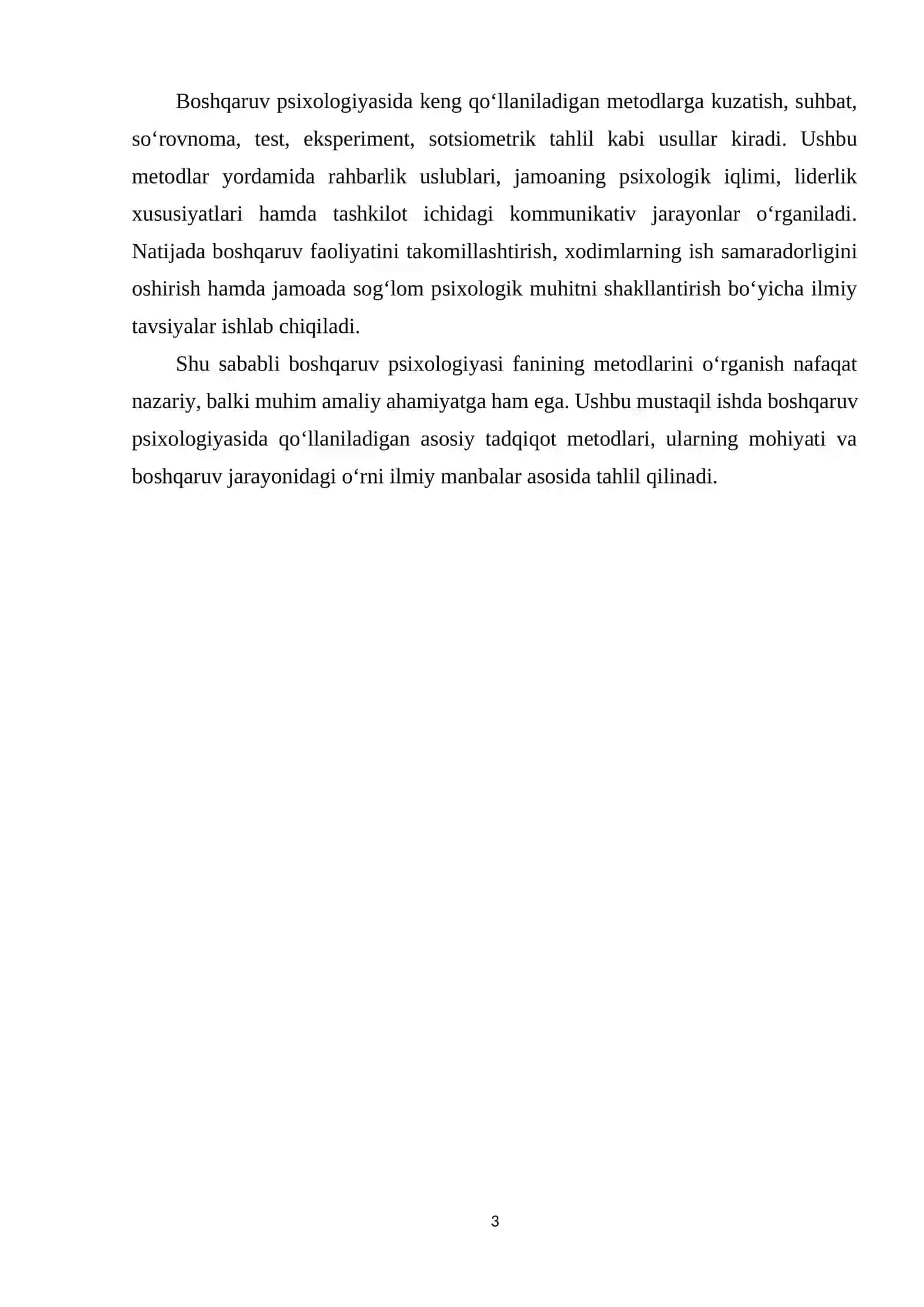 BOSHQARUV PSIXOLOGIYASI FANINING METODLARI 3