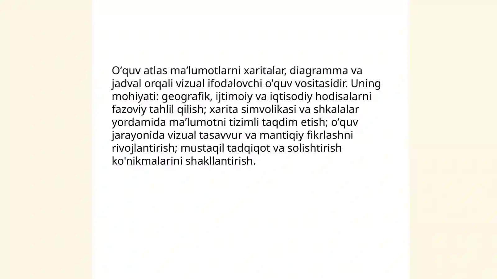 Oʻquv atlaslari toʻgʻrisida tushuncha 3