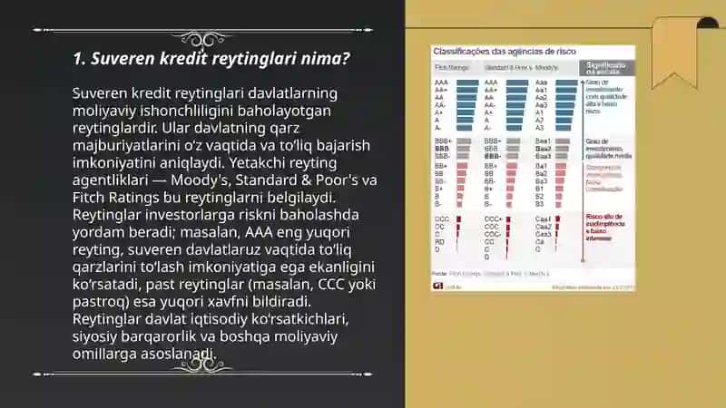 Reytinglar va xalqaro moliya bozorlari 3