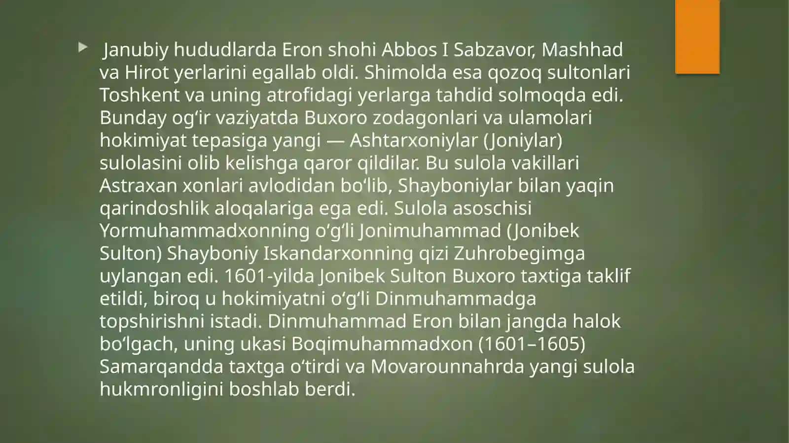 Ashtarxoniylardavridasiyosiyhayot 3