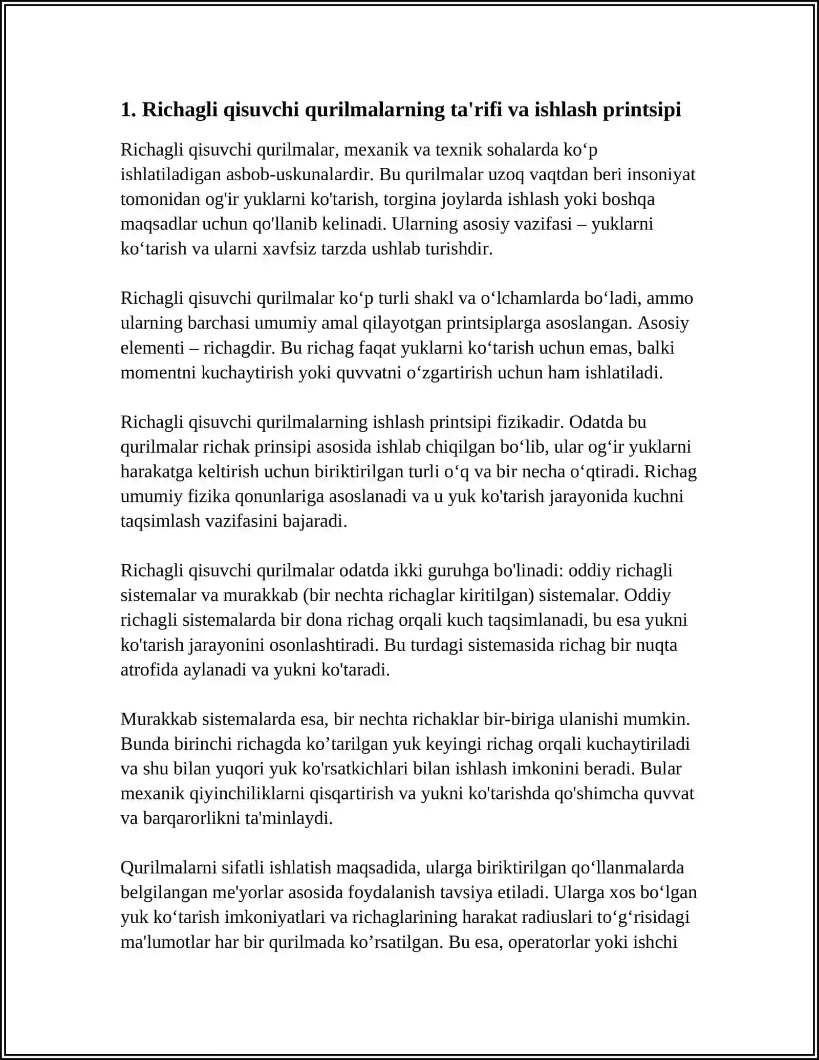 RICHAGLI QISUVCHI QURILMALR 3