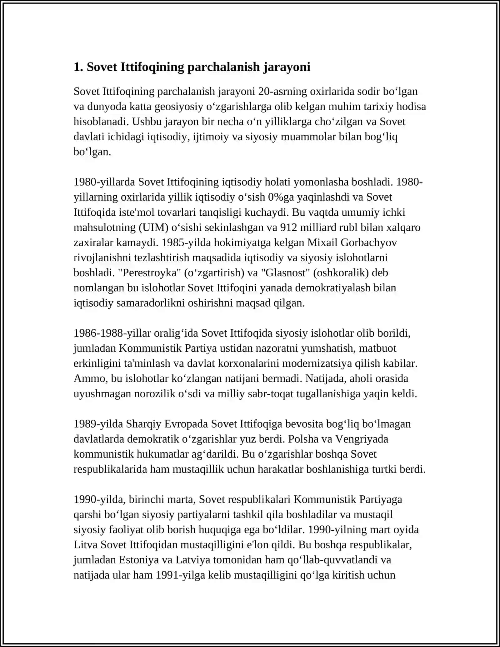 FARGʻONA DAVLAT UNIVERSITETI TARIX FAKULTETI REFERAT 3