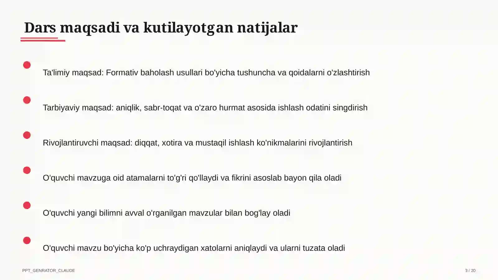 Formativ baholash usullari 3
