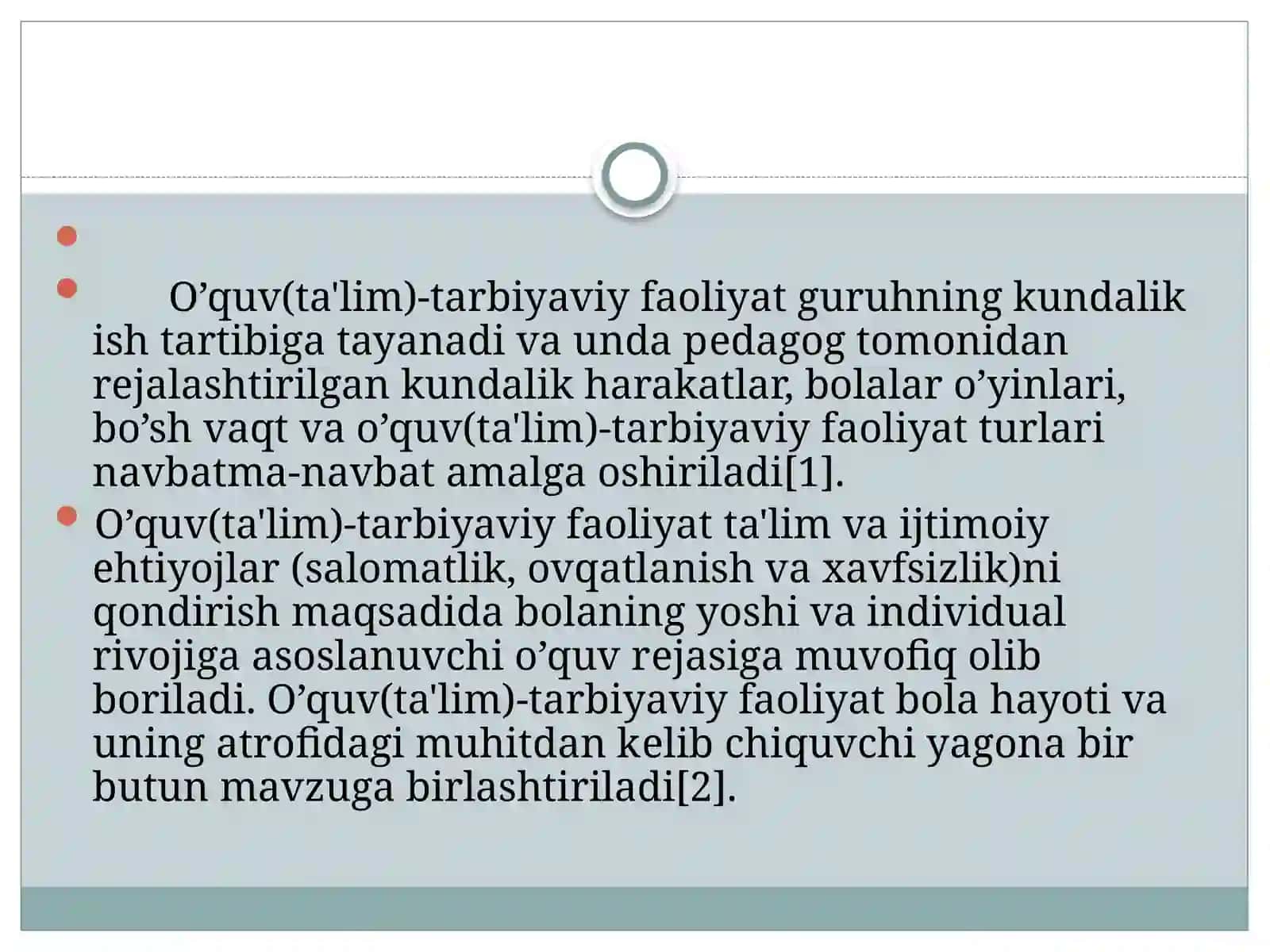 Tarbiyachining shaxsiy ish rejasi 3