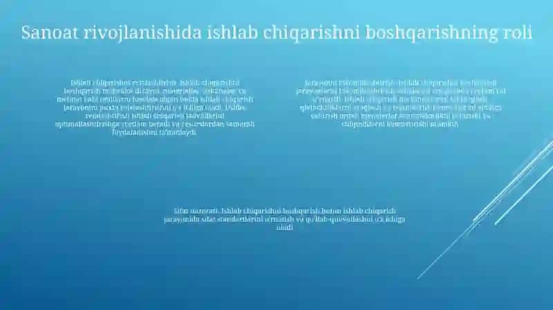 Ishlab Chiqarish Menejmentining Sanoat Korxonalari Rivojlanishidagi OʻRni 3
