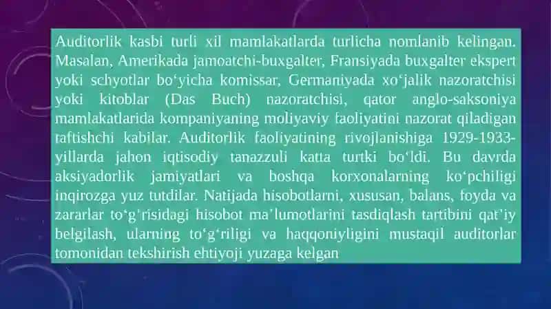 Auditorlik xizmatini tashkil qilish 3