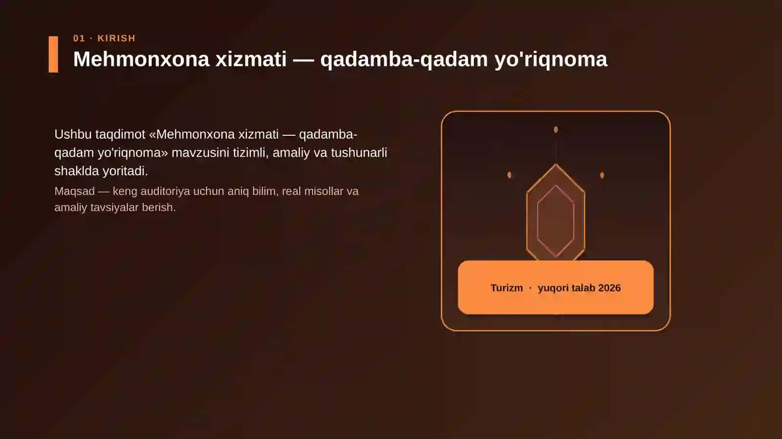 Mehmonxona xizmati — qadamba-qadam yo'riqnoma 3