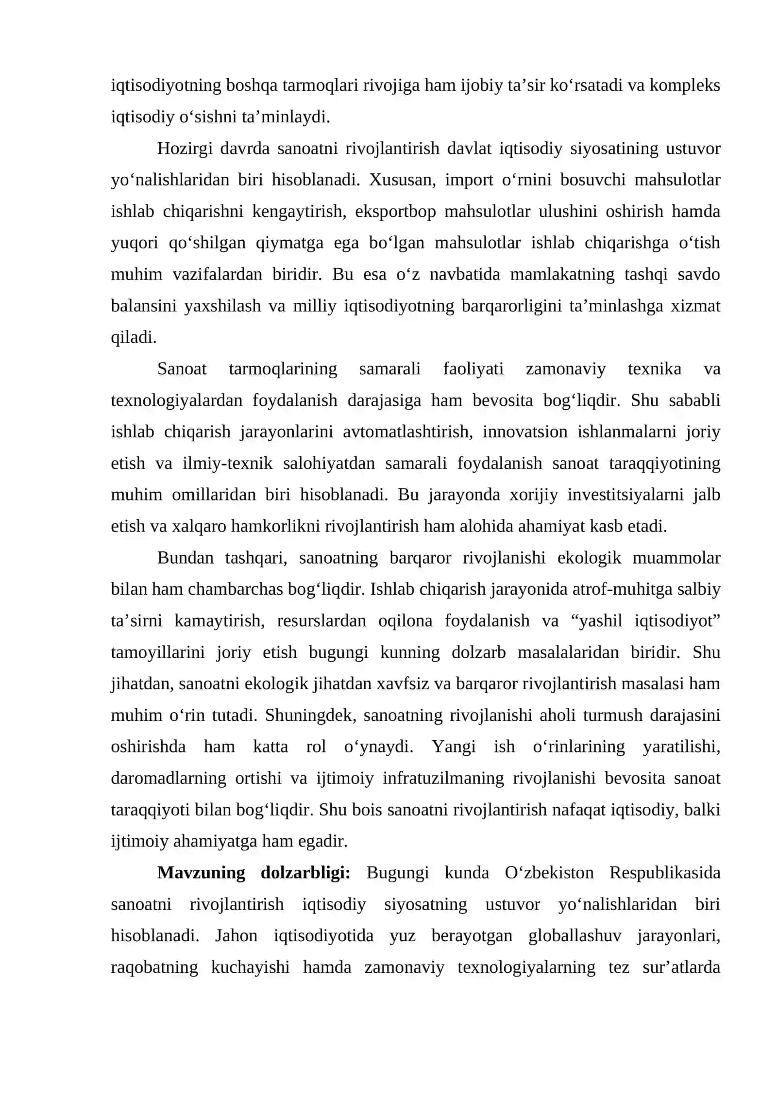 O‘ZBEKISTON SANOATINING TARMOQLAR TARKIBI 3