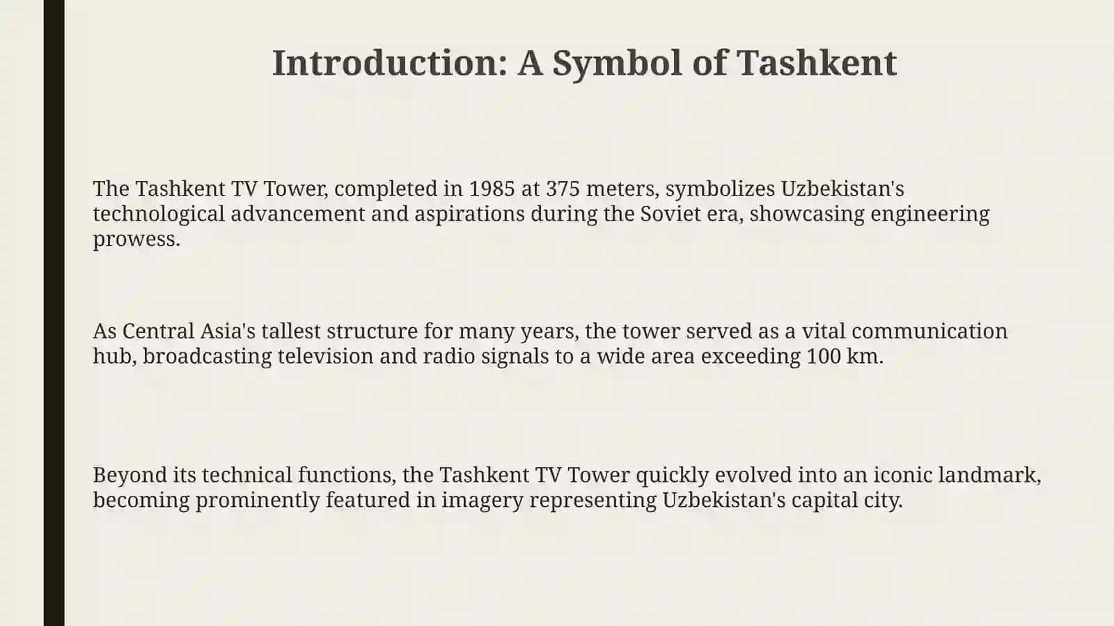 The Tashkent TV Tower 3