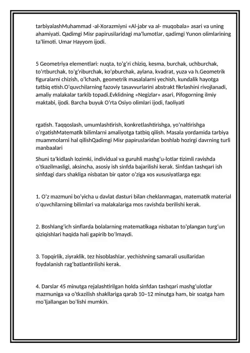 MATEMATIKA FANIDAN SINFDAN TASHQARI TADBIRLAR ISHLANMASI 3