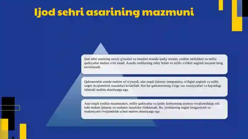 Umarali Normatovning "Ijod sehri" va " Qodiriy moʻjizasi" asarlari tahlili 3