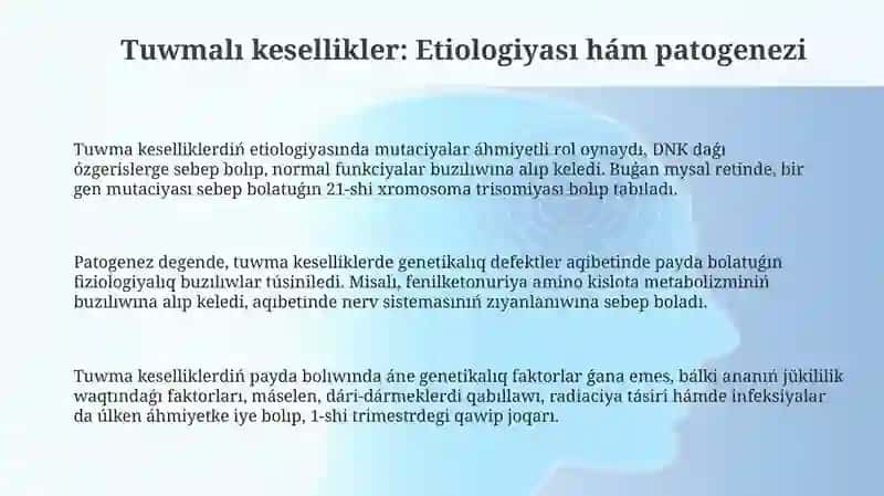 Naslıy kesellikler hám olardıń etiologiyası 3