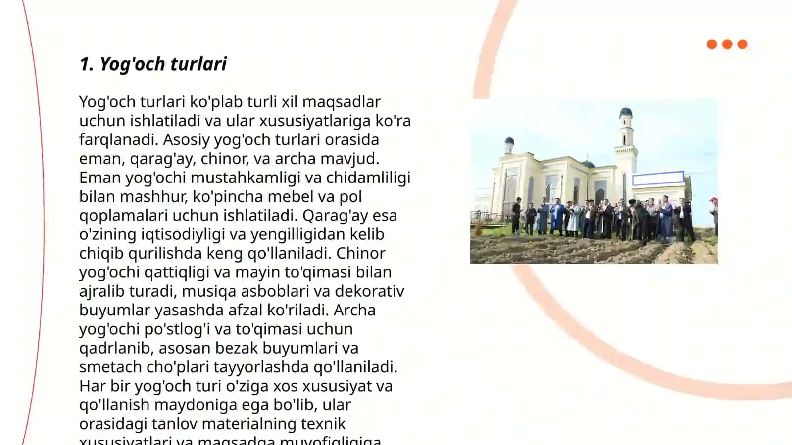 Yog'och turlari 3