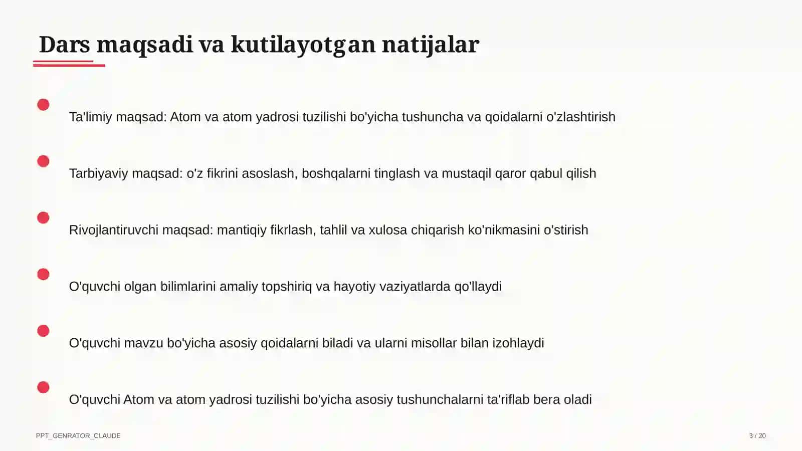 Atom va atom yadrosi tuzilishi (11-sinf) 3