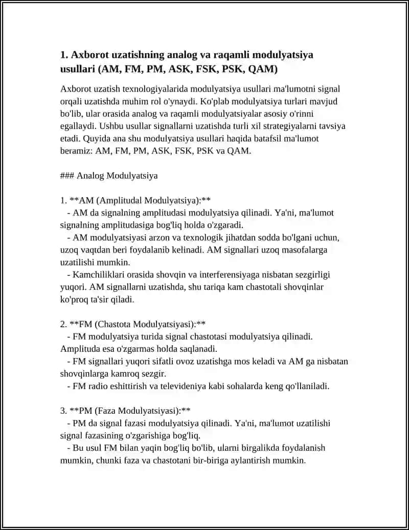 Axborot uzatish usullari va vositalarni tahlil qilish 3