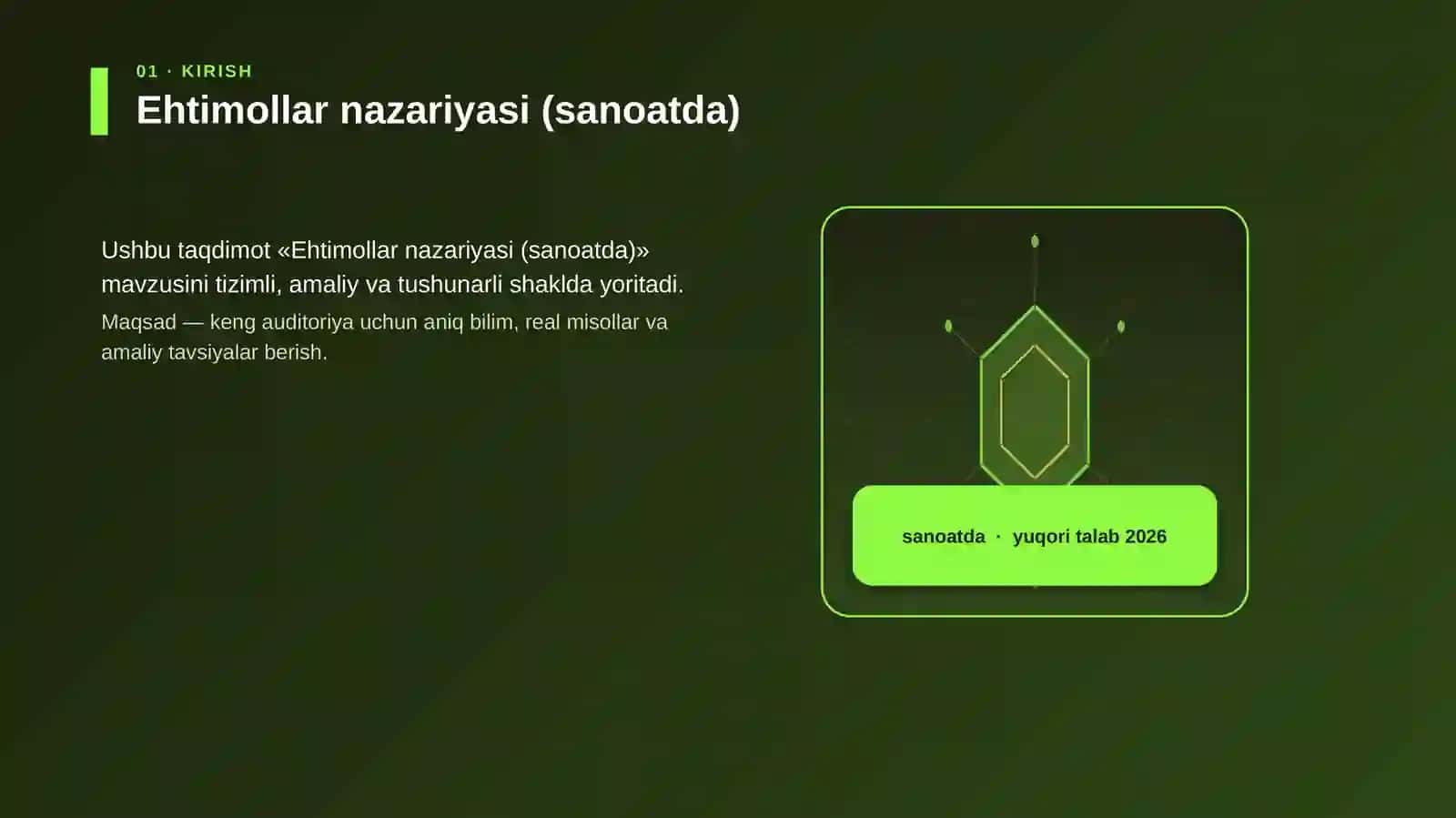 Ehtimollar nazariyasi (sanoatda) 3