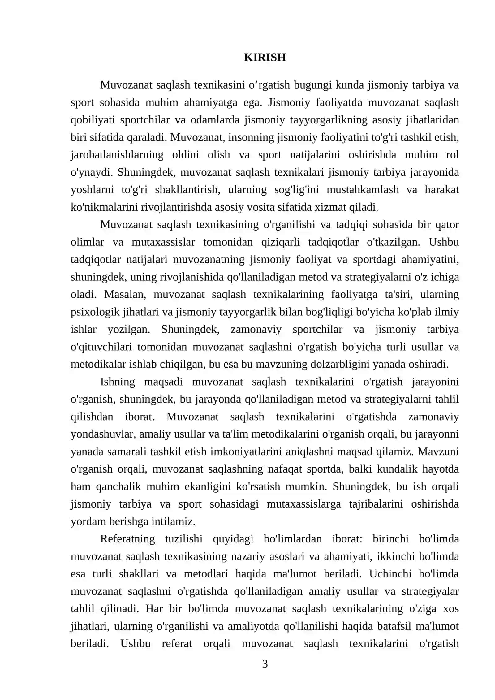 Muvozanat saqlash texnikasini o’rgatish 3