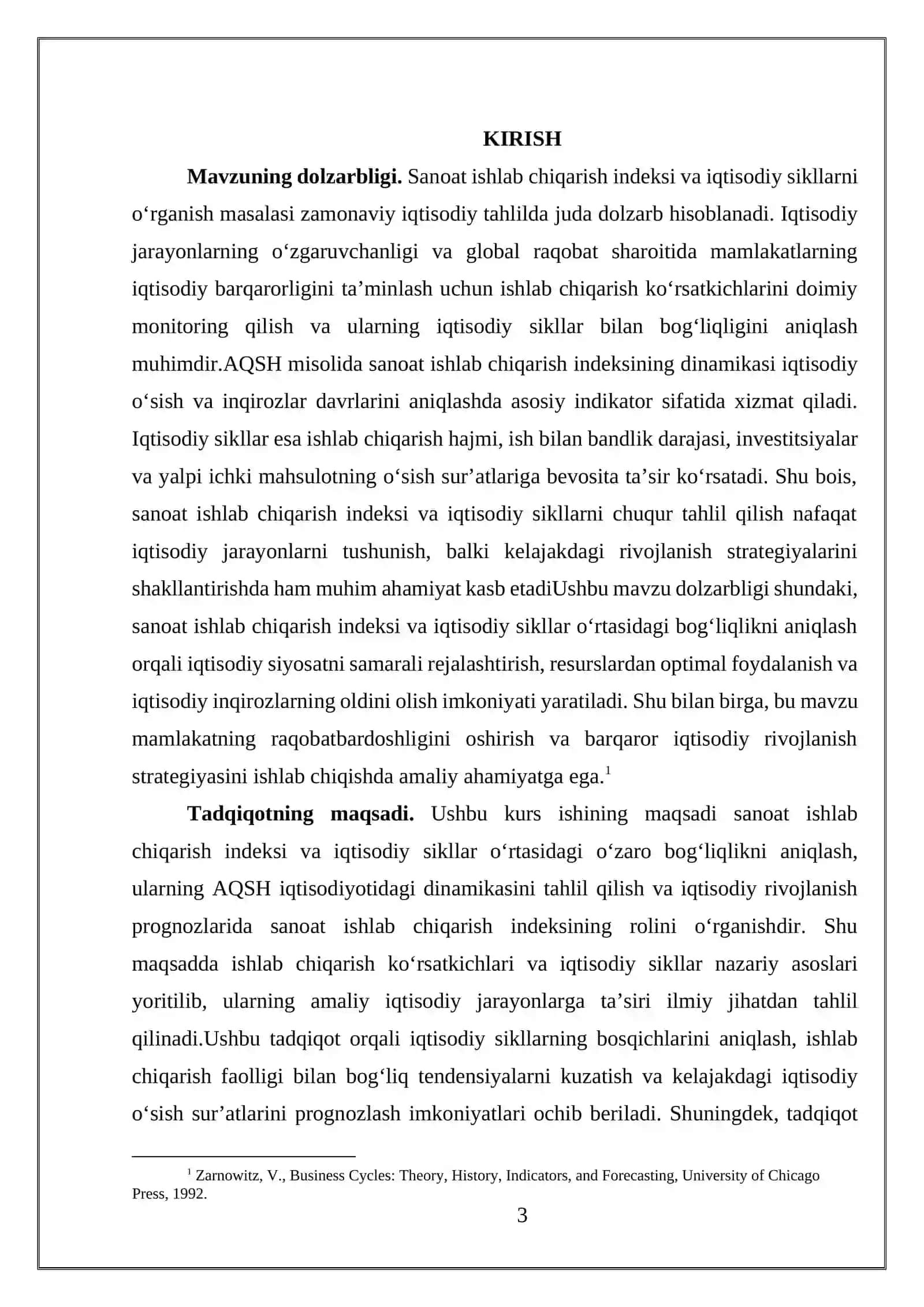 Sanoat ishlab chiqarish indeksi va iqtisodiy sikllar (AQSH misolida) 3