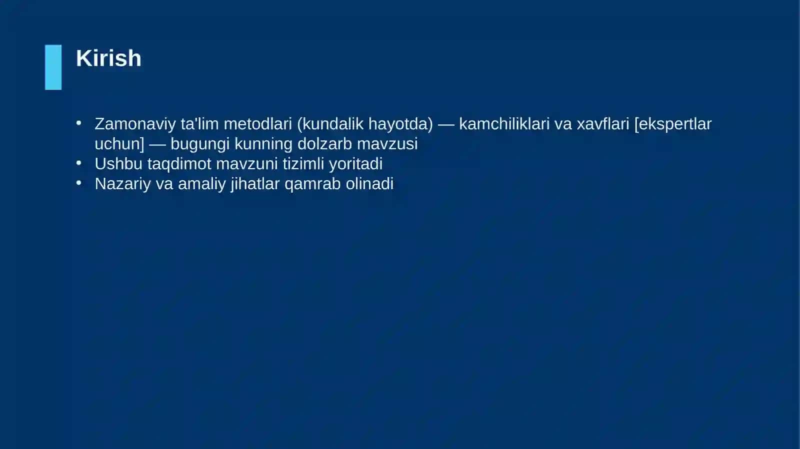 Zamonaviy ta'lim metodlari (kundalik hayotda) — kamchiliklari va xavflari [ekspertlar uchun] 3