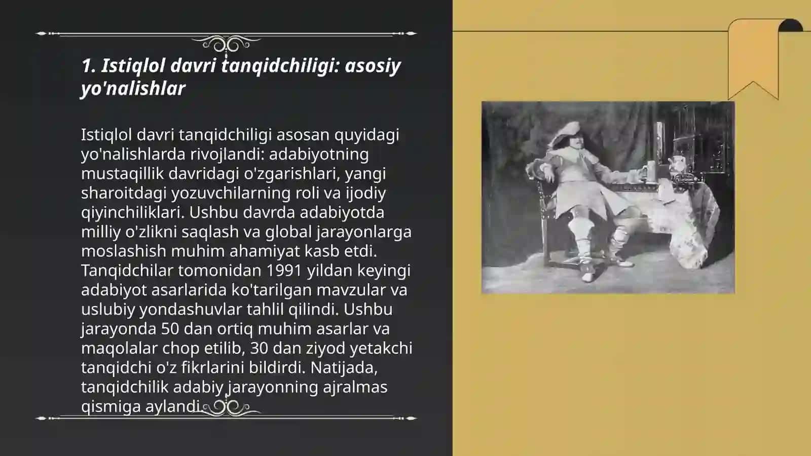 Istiqlol davri tanqidchiligi: asosiy yo'nalishlar 3