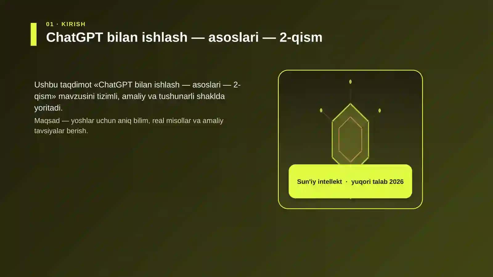 ChatGPT bilan ishlash — asoslari — 2-qism 3