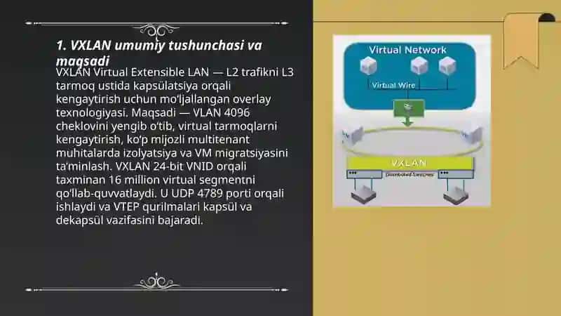 VXLAN (Virtual Extensible LAN) texnologiyasi 3