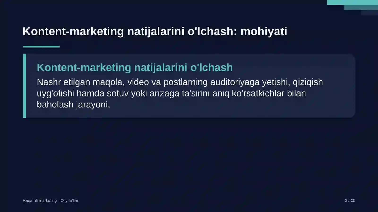 [Prezident maktablarida kontent-marketing natijalarini o'lchash] 3