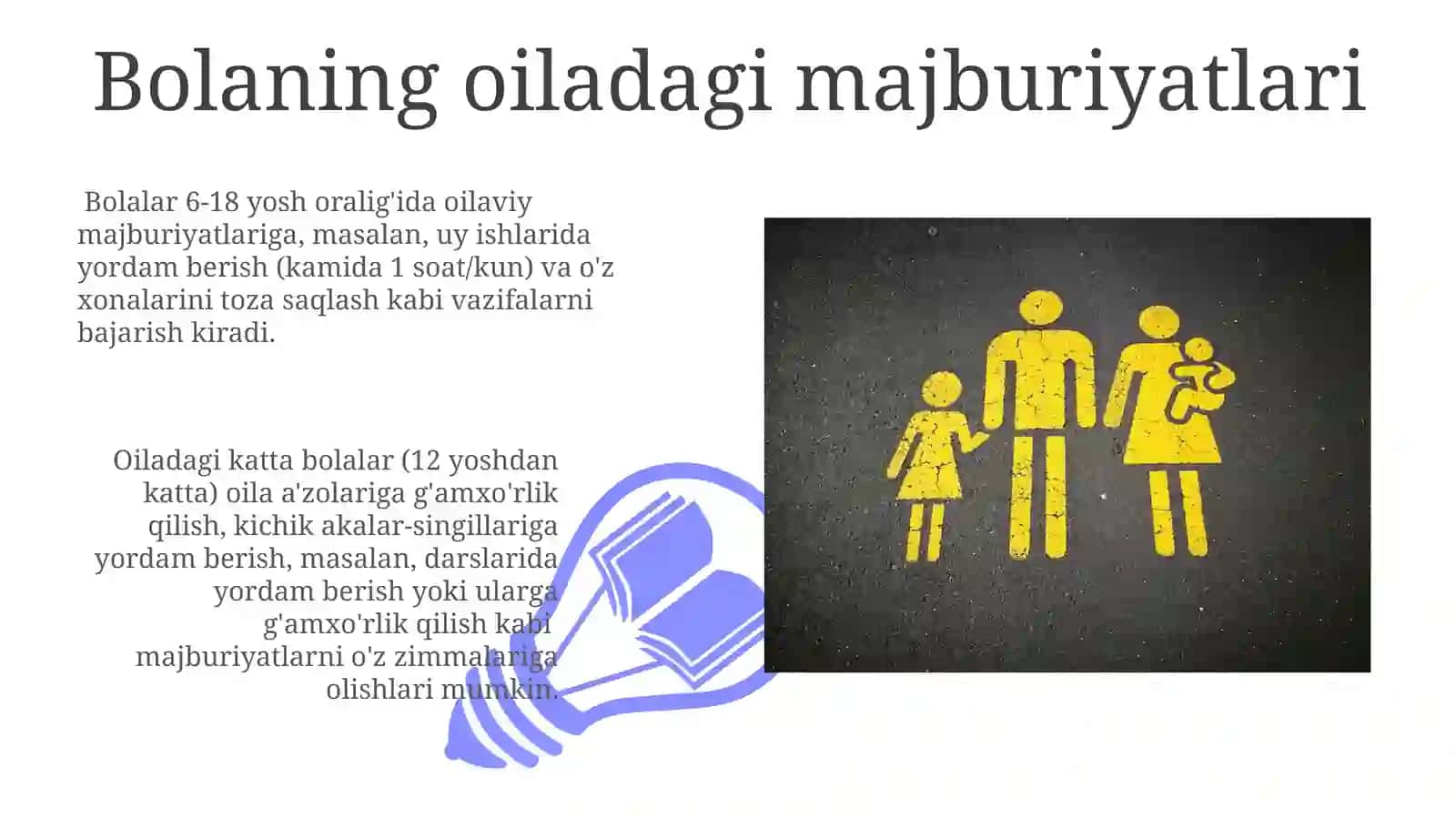 Bolalar va o'smirlarning oilaviy munosabatlar doirasidagi burch vazifalari va huquqlari 3