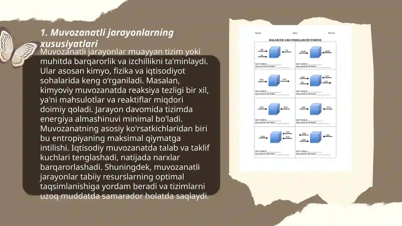 Muvozanatli va muvozanatsiz jarayonlar 3