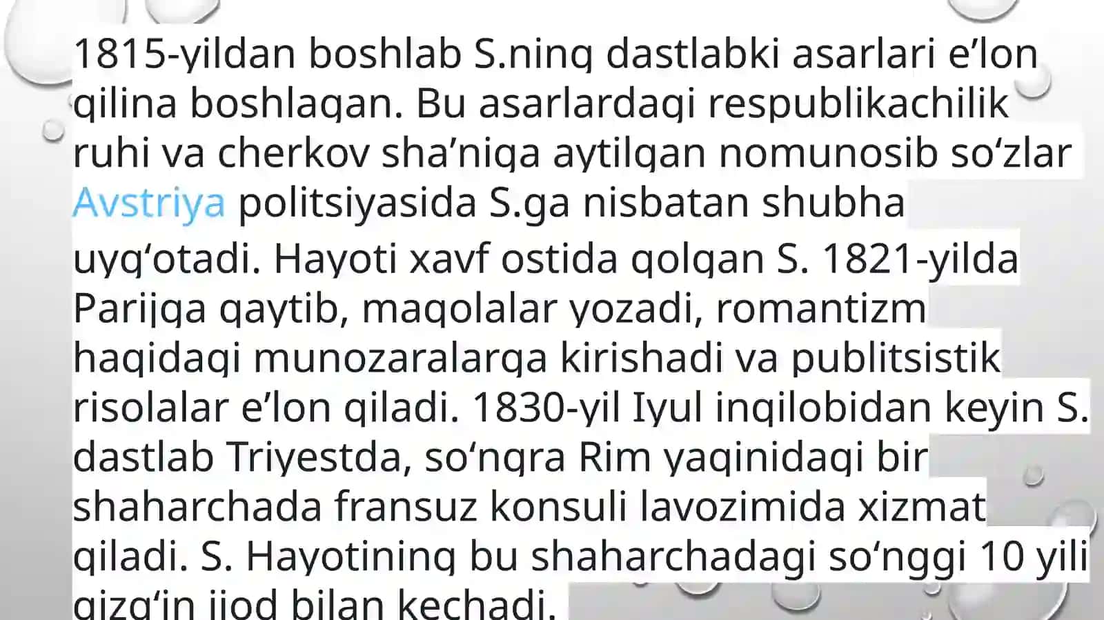 Stendal hayoti va ijodi 3