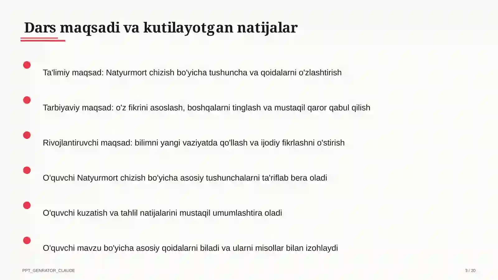 Natyurmort chizish (2-sinf) 3