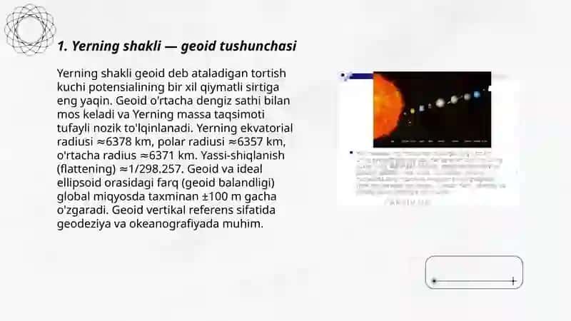 Yerning shakli — geoid tushunchasi 3