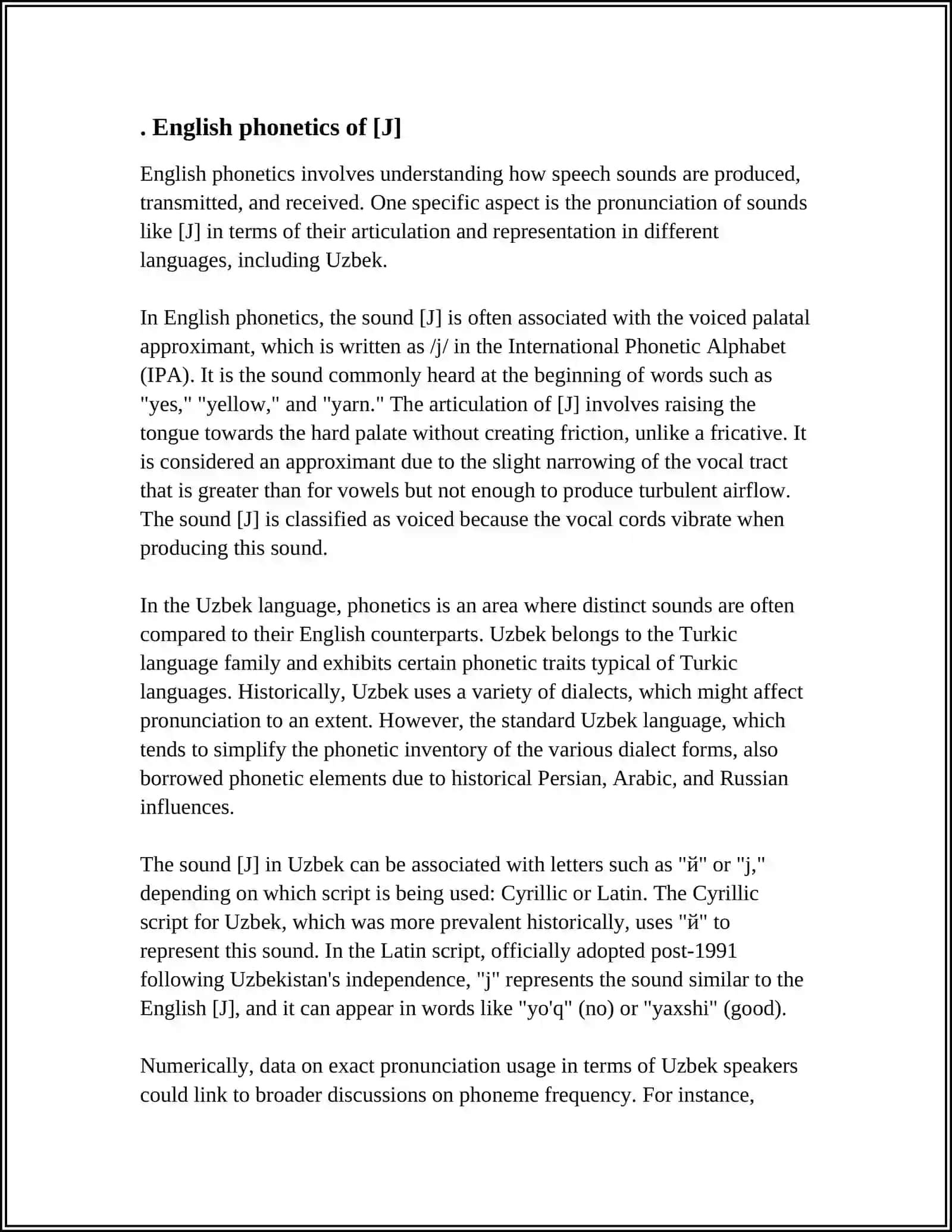 LINKING SOUND [J] 2 3