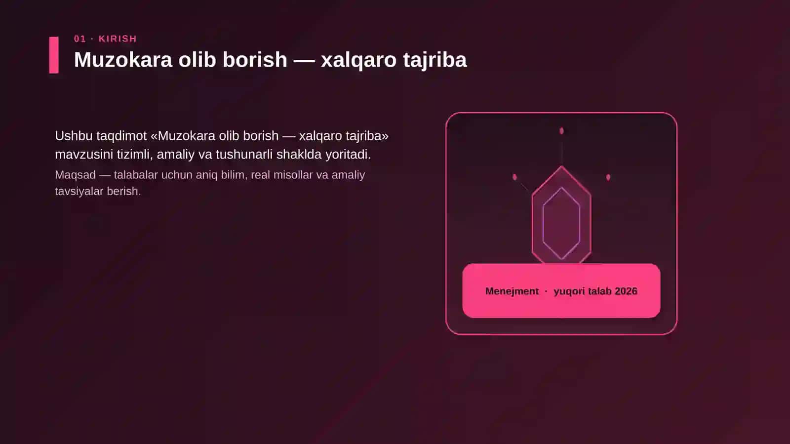 Muzokara olib borish — xalqaro tajriba 3