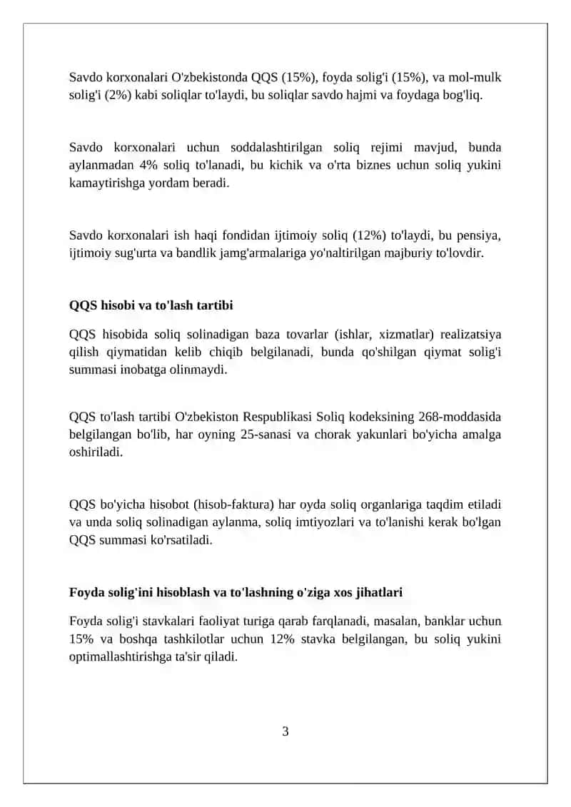 Soliq to'lovlari, majburiy ajratmalar va ushlanmalar hisobiing hususiyatlari 3