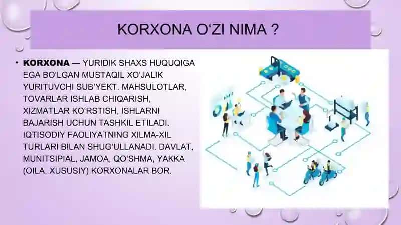 Mavzu: Korxona – tadbirkorlikning tashkiliy ko’rinishi. Korxona mulki va uning manbalari 3