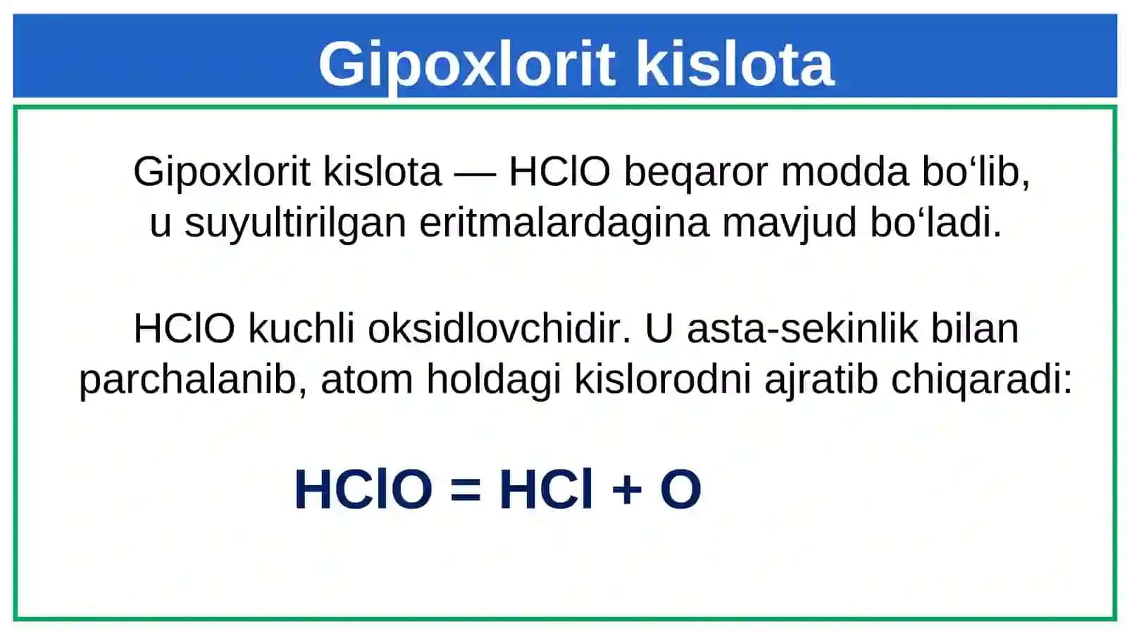 Xloridning kislorodli birikmalari 3