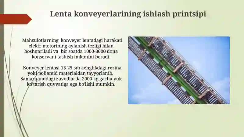 Lentali transporterning ishlash tartibi 3