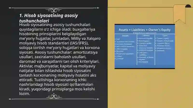 Hisob siyosati va uning bank faoliyatidagi oʻrni 3