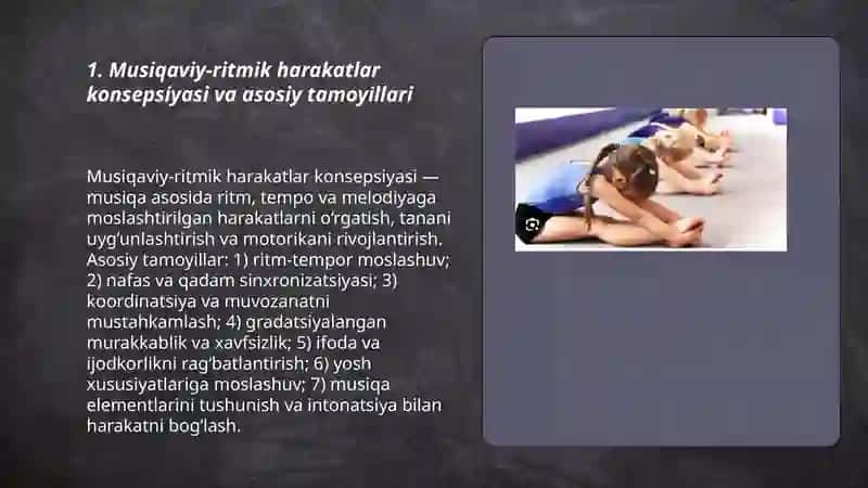 Musiqaviy-ritmik harakatlar konsepsiyasi 3